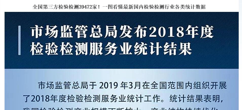第三方檢驗檢測39472家！一圖看懂新國內(nèi)檢驗檢測行業(yè)各類統(tǒng)計數(shù)據(jù)